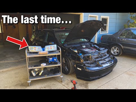 Final Headlight Upgrade For The Jetta Wagon! ( 6k Bulbs & Lamin-X )