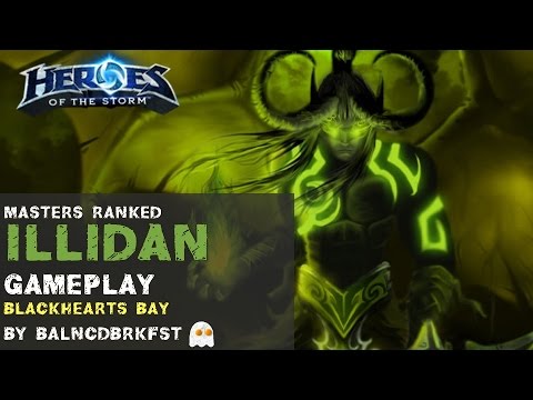 Heroes of the Storm Ranked Gameplay - Illidan Hunt Build - Blackhearts Bay