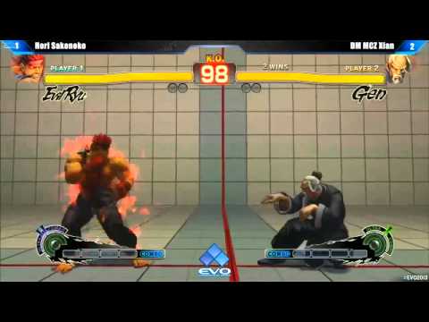 EVO 2013 Sako (Ibuki Evil Ryu) vs Xian (Gen) Quarterfinals SSF4 AE