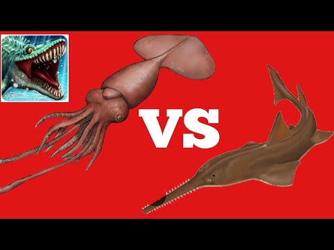 Can the Colossal Squid Defeat the Sawfish boss in Dino Water World?