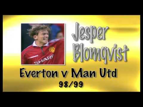 JESPER BLOMQVIST - Everton v Man Utd, 98/99 | Retro Goal