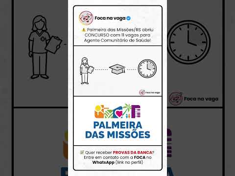 PREFEITURA DE PALMEIRA DAS MISSÕES/RS: EDITAL PUBLICADO! ⚠️  #concursopúblico #aprovação