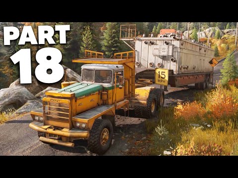 SNOWRUNNER Gameplay Walkthrough Part 18 - LARGEST AND HEAVIEST DELIVERY (Crazy Glitch)