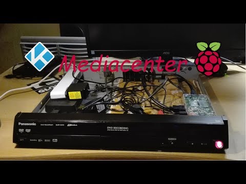 Raspberry pi 3 KODI Mediacenter mit Festplatte im Gehäuse eines DVD Recorder
