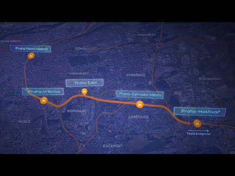 Optimalizace traťového úseku Praha Hostivař   Praha hl  n , II  část   Praha Hostivař   Praha hl  n