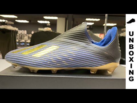 adidas X 19+ FG/AG Input Code - Core Black/Gold Metallic/Football Blue Kids