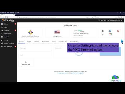 TPEcloud Tutorial: How to Change the VNC Password in Virtualizor