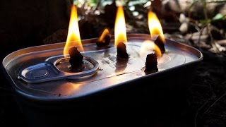 Como hacer un HORNILLO Casero de SUPERVIVENCIA con Sardinas