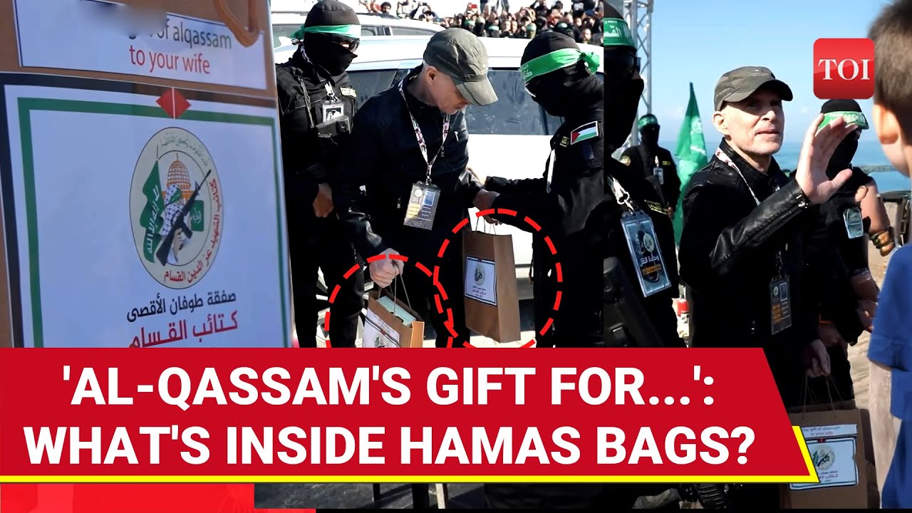 Hamas Gunmen Give Gift Bags To U.S.-Israeli Hostage; Watch Smiling Keith Siegel's Parade In Gaza