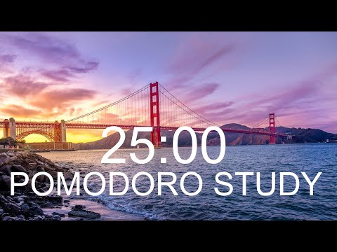 Pomodoro Study Timer w/ Energic ⚡️ Soft House Music 📚 - 4x25 Minutes Study Chill Timer ⏳ (2 HOUR)