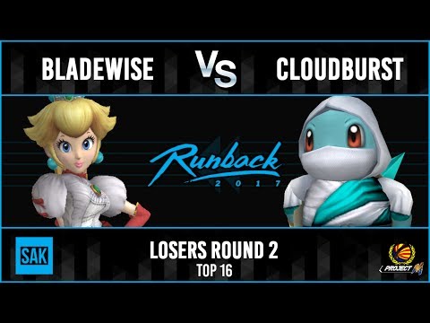 Runback 2017: Cloudburst (Squirtle) vs Bladewise (Peach) Losers R2