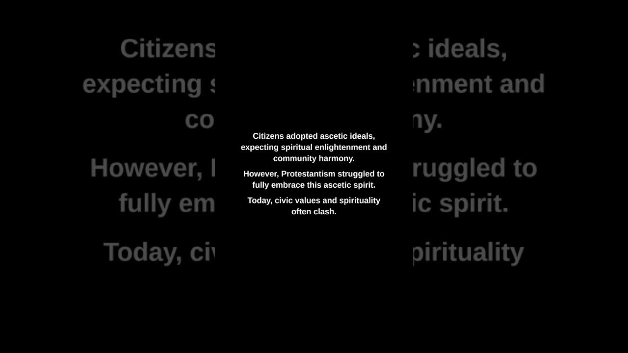 Citizens adopted ascetic ideals, expecting spiritual enlightenment and community harmony.
