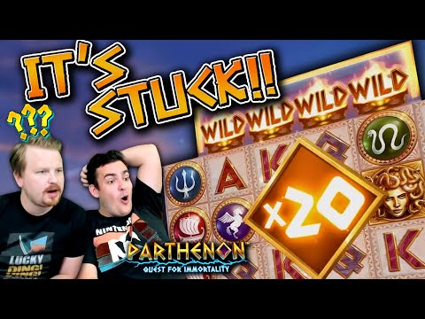 IT'S STUCK?! Slot Keeps Paying! (Parthenon: Quest for Immortality)