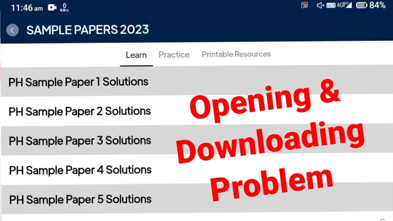 Nodia App Sample Papers Opening & Downloading Problem Solve