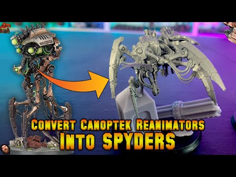 Converting Necron Canoptek Reanimators in Canoptek SPYDERS Kitbash Tutorial | Coffee Time