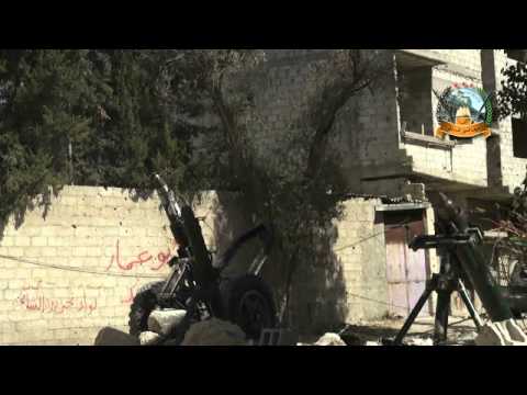 استهداف رحبة دبابات لقوات النظام (بقذائف الهاون) من قبل سيف الحق الدمشقي في حي القابون في دمشق