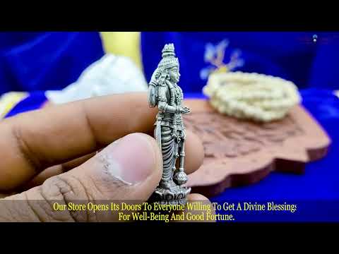 Chaturbhuj Lord Vishnu Idol (Statue) in Pure Silver video