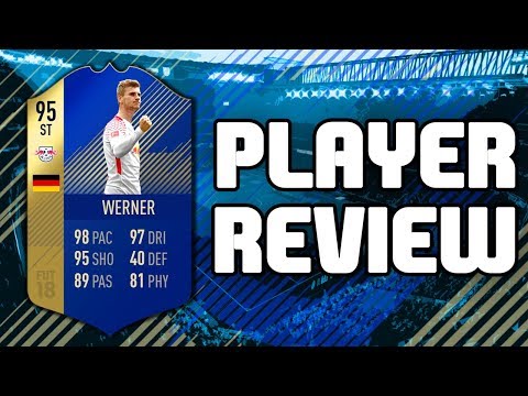 FIFA 18 - TOTS 95 RATED TIMO WERNER PLAYER REVIEW!!! FIFA 18 ULTIMATE TEAM PLAYER REVIEW!!!