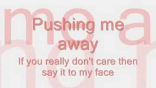 Pushing Me Away-Jonas Brothers LYRICS ON SCREEN!