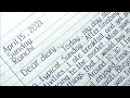How to write diary || Diary writing in English || Diary entry