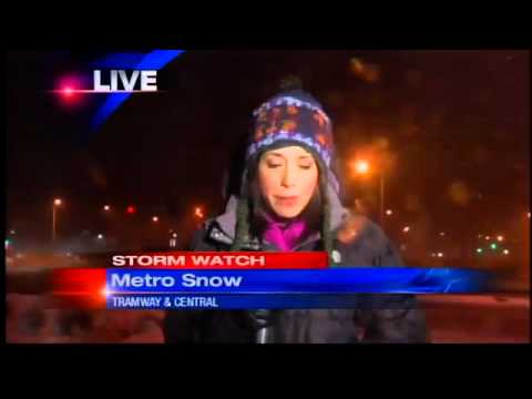 KOB-TV reporters brave the frigid conditions