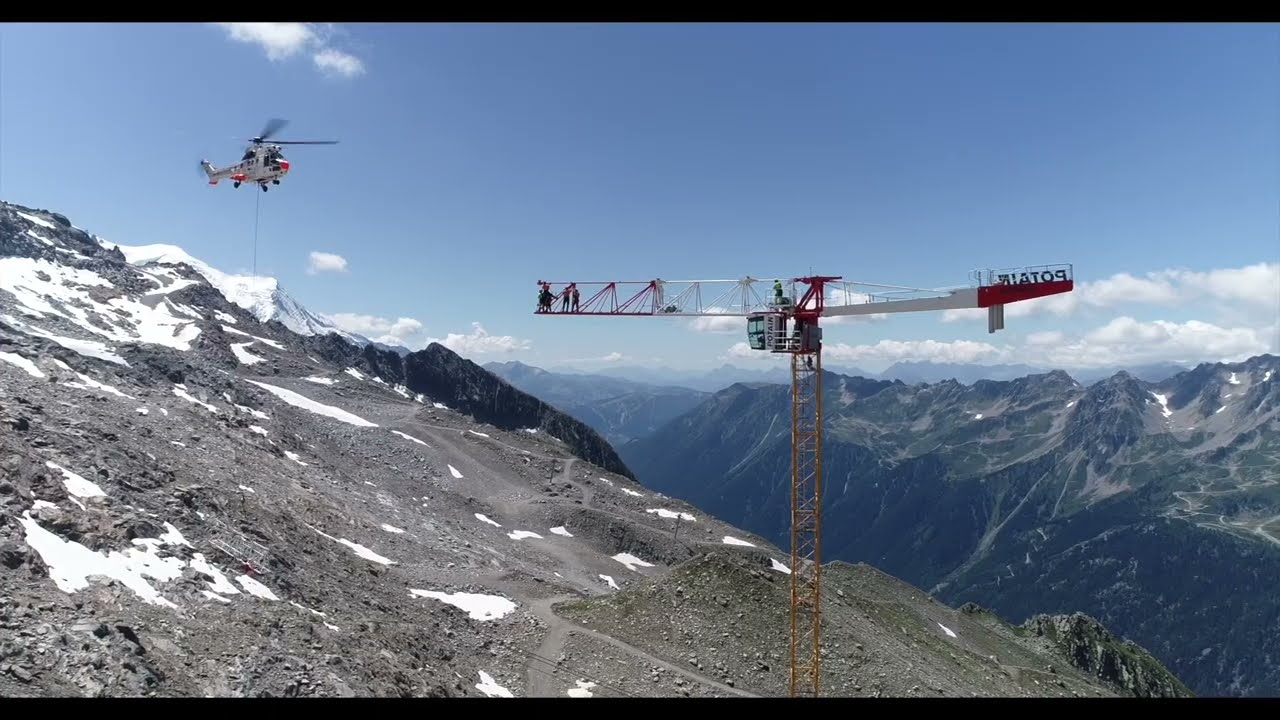 Potain MDT 219 Helicopter Erection VIDEO (EN)