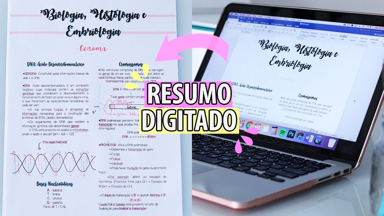 COMO FAZER RESUMO DIGITADO | Dicas de Estudo