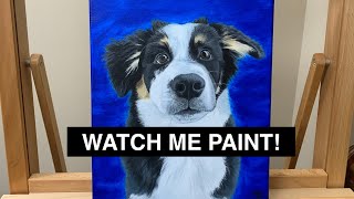 Acrylic Pet Portrait Painting Time-lapse  - "Theodore"