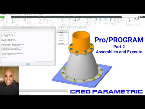 Creo Parametric - Pro/PROGRAM Part 2 - Assemblies and Execute