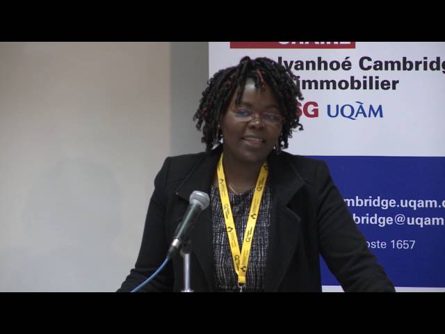 Acfas 2016: Colloque 497 en immobilier – Nadège Dongmo, École des sciences de la gestion (ESG) – UQAM