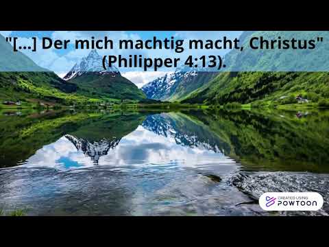 "Ich vermag alles durch den, der mich mächtig macht, Christus" (Philipper 4:13). - Deutsche (Alemão)