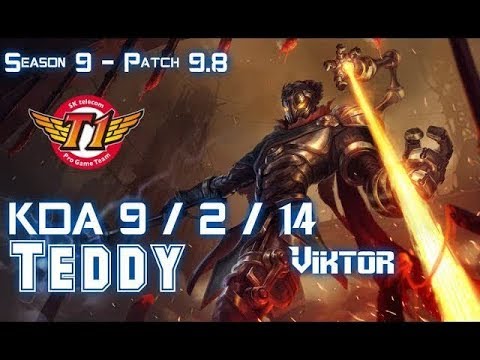 SKT T1 Teddy VIKTOR vs LUCIAN ADC - Patch 9.8 KR Ranked