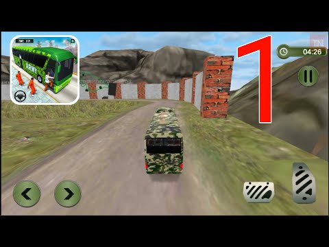 Offroad US Army Transport Prisoners Bus Driving Gameplay Walkthrough Part 1