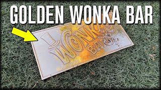 Casting A GIANT Golden Wonka Bar | Metal Casting Bronze At Home