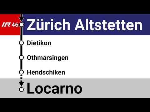 SOB Ansagen • IR46 • Zürich HB – Muri AG (– Locarno) (De, En)