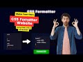 Make your own CSS Formatter Website || CSS Prettier || CSS Beautify || CSS Code Cleanup