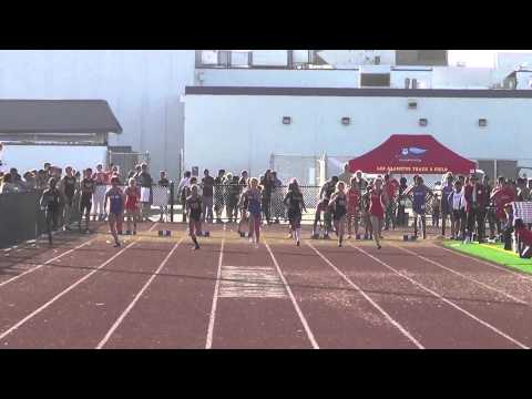 VarG 100m vs Troy 3-12-14 - Los Alamitos Girls