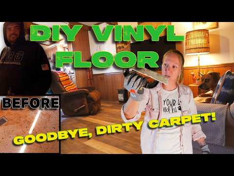 Budget Friendly Vinyl Wood Flooring Remodel DIY