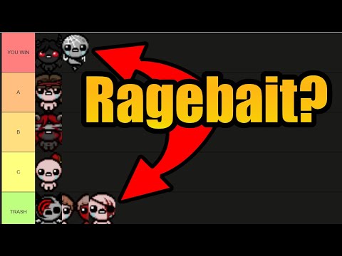 An Isaac character tier list in the big 25 The binding of isaac Repentance+