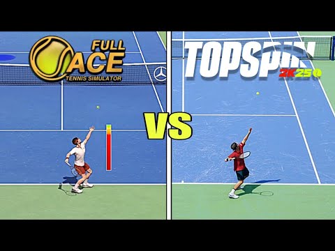 TopSpin 2K25 vs Full Ace Tennis Simulator Comparison • Roger Federer Gameplay