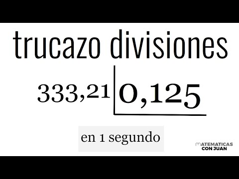 CÓMO HACER DIVISIONES CON NÚMEROS DECIMALES. TRUCAZO. Matemáticas Básicas