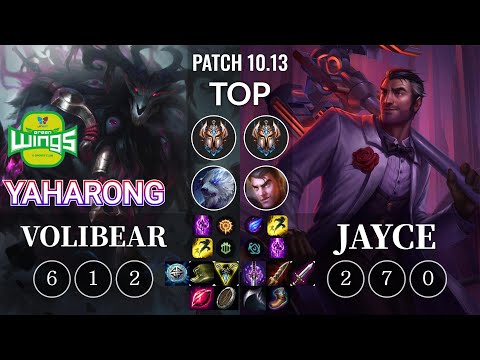 JAG Yaharong Volibear vs Jayce Top - KR Patch 10.13
