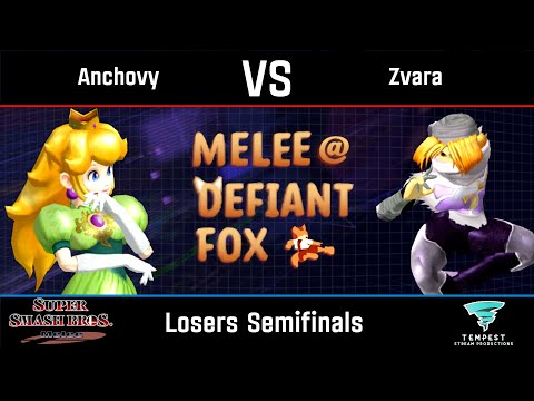 Anchovy (Peach) vs Zvara (Sheik) - Melee Losers Semifinals - Melee @ Defiant Fox #1