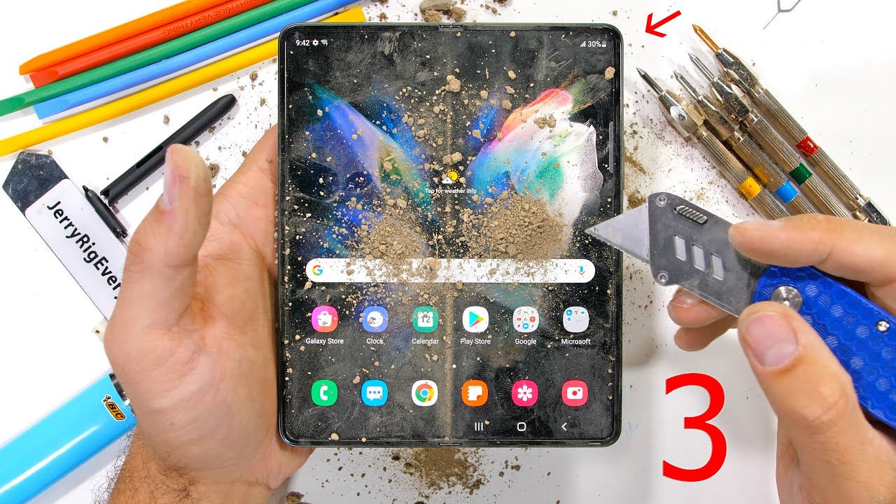 Is the Galaxy Fold 3 really 80% Stronger?! - Durability Test! - YouTube