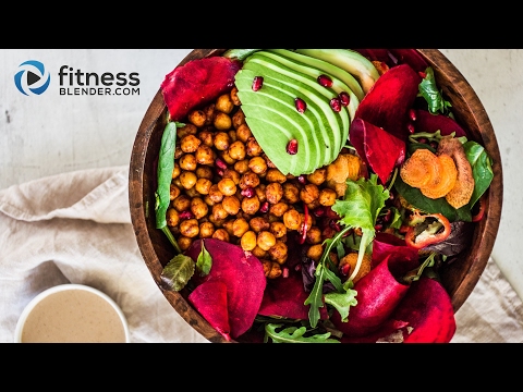 Healthy packed lunch idea Veggie sweet potato quinoa salad