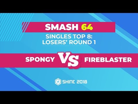 Spongy vs Fireblaster - Smash 64 Singles Top 8: Losers' Round 1 - Shine 2018