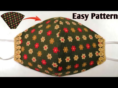 Very Easy New Style Pattern Mask - DIY Face Mask Sewing Tutorial - Anyone Can Make This Mask Easily