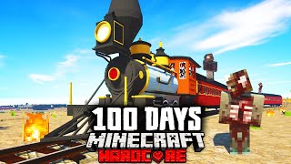 We Survived 100 Days on a Train in a Zombie Apocalypse in Hardcore Minecraft...