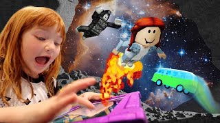 ROBLOX CAMPiNG with ADLEY!! Spy Dad Escape! Wolf Family! Backyard Snowboarding! game play app review