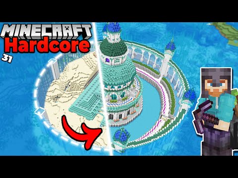 I Transformed an OCEAN MONUMENT in Hardcore Minecraft Survival